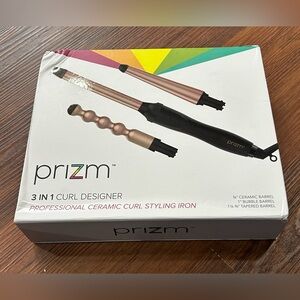 New Prizm 3 In 1 Curl Designer Pro Ceramic Curl Styling‎ Iron